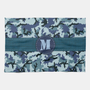 Navy camouflage kitchen towel