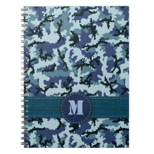 Navy camouflage notebook