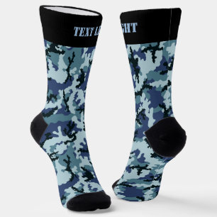Navy Camouflage Pattern Socks