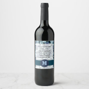 Navy camouflage wine label