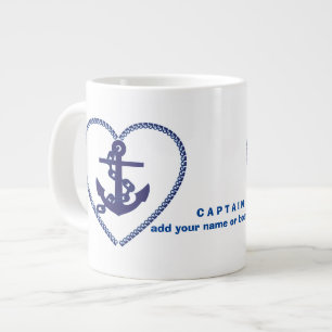 navy captain and staff large coffee mug