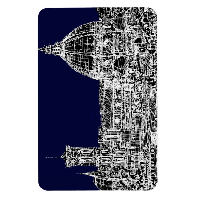 Navy cathedral Florence Magnet (Vertical)