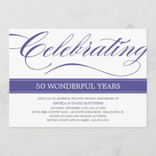 NAVY CELEBRATION   WEDDING ANNIVERSARY INVITE