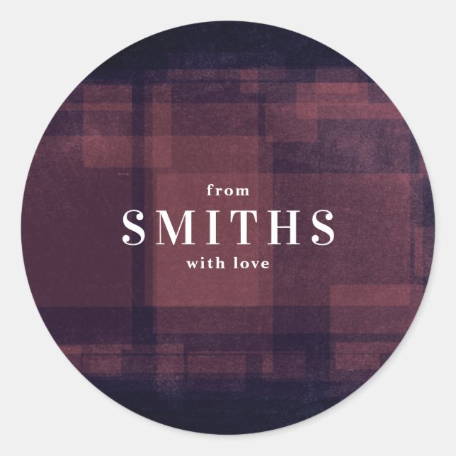 Navy Chalk Christmas Holiday Sticker (Front)