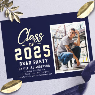 Navy Class of 2025 Photo Graduation Party
