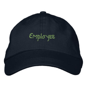 Navy Colour Office Employee Text Cap Printed Hat
