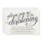 Navy & Cream Calligraphy Christening Invitations