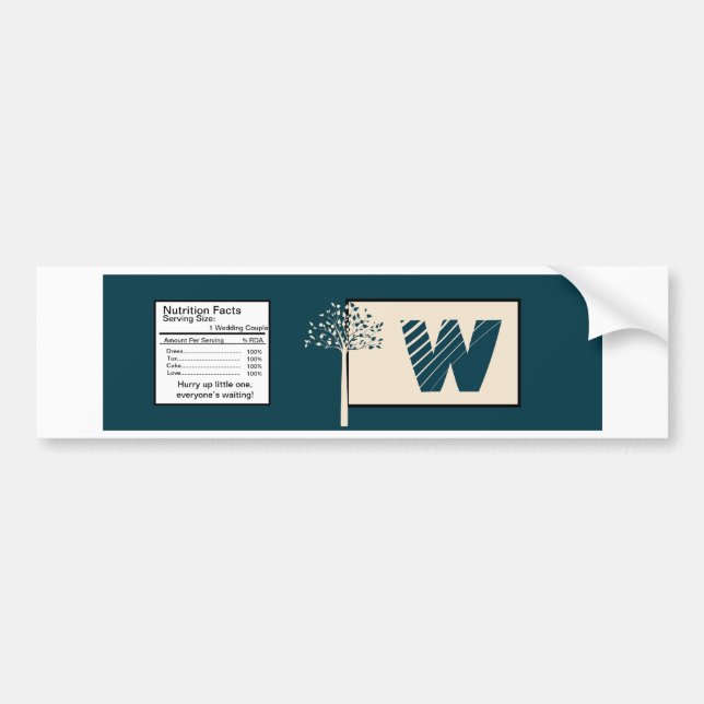 Navy/Creme Tree Wedding Water Bottle Label (Front)