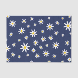 Navy Daisy Tissue Paper