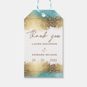 Navy deep blue texture with golden foil leaf gift  tags