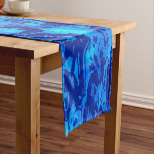 Navy Deep Customize Fresh Ocean Water Long Table Runner