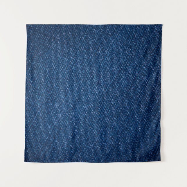 Navy denim jeans texture tapestry (Front)