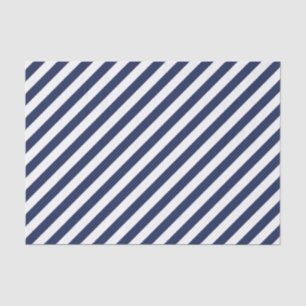 Navy Diagonal Stripes Tissue Paper