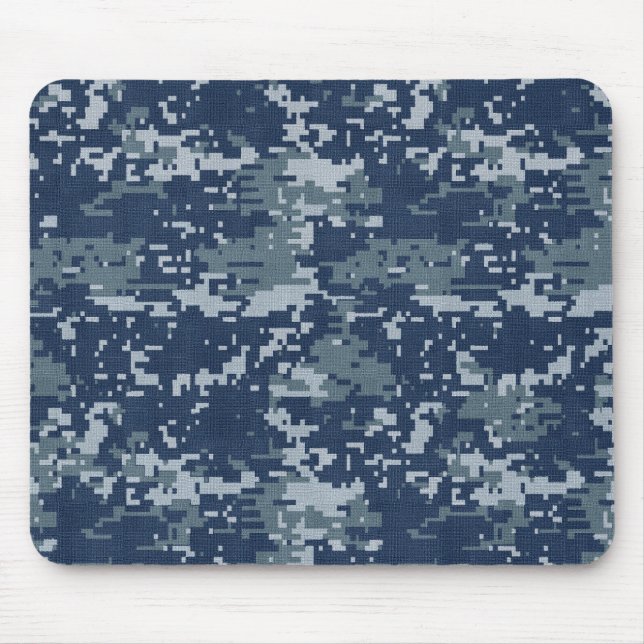 Navy Digital Camouflage Mousepad (Front)