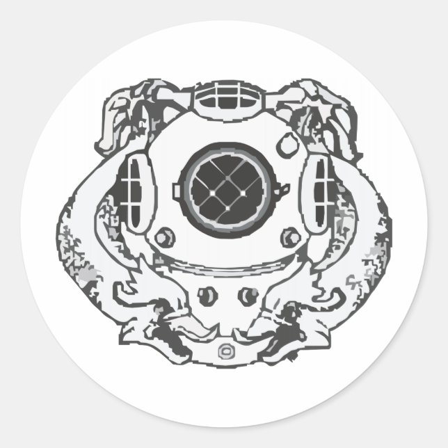 Navy Diver 1st Class Classic Round Sticker (Front)