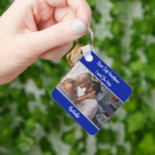 Navy Drive Safe Photo Gift To Husband Boyfriend  Keychain