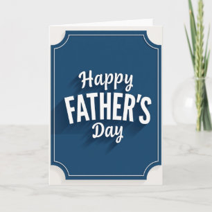 Navy Elegant Fathers Day Card
