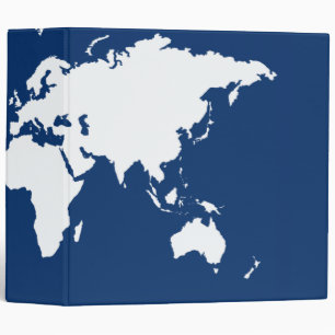 Navy Elegant World Binder