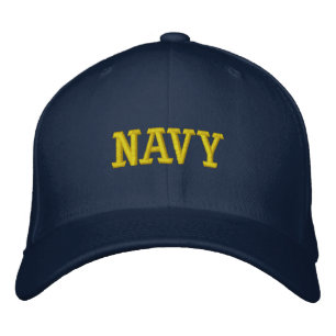 NAVY EMBROIDERED HAT