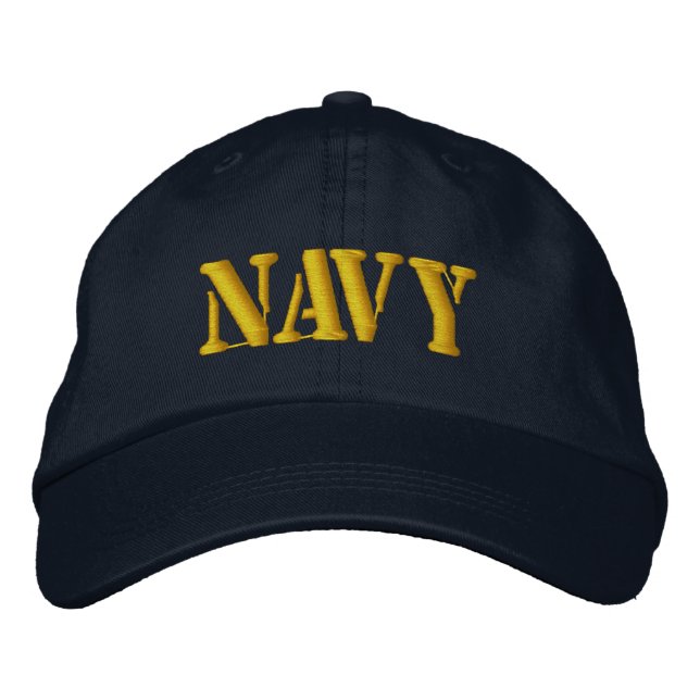 NAVY EMBROIDERED HAT (Front)
