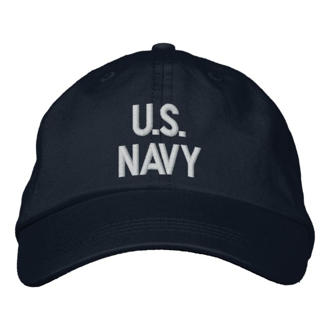 NAVY EMBROIDERED HAT (Front)