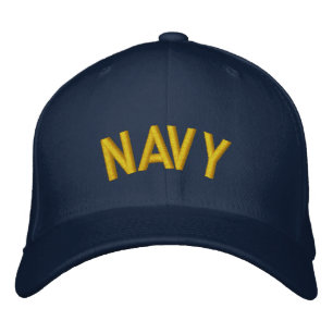 NAVY EMBROIDERED HAT