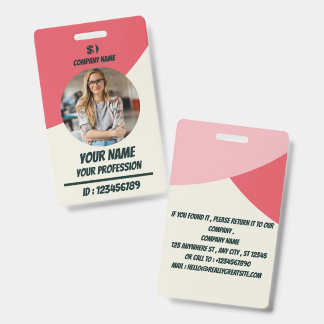 Navy Employee Photo ID Badge