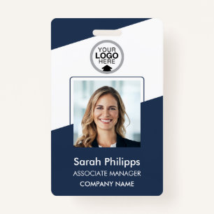 Navy Employee Photo ID Company Security Badge