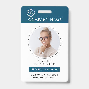 Navy     Employee Photo ID Company Security Badge 