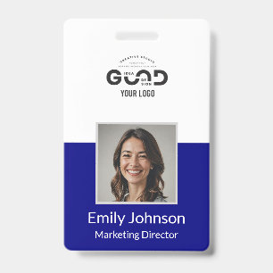 Navy   Employee Photo ID Company Security Badge