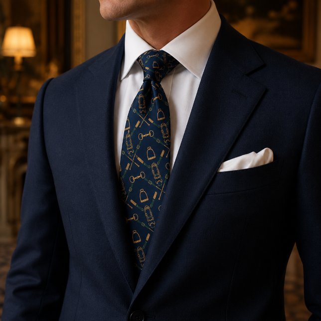 Navy Equestrian Estate Luxury Tie (Creator Uploaded)