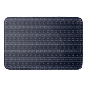 Navy Eyelet Bath Mat