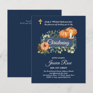 Navy FALL Christening Invites Baptism 