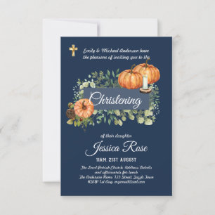 Navy FALL Christening Invites Baptism