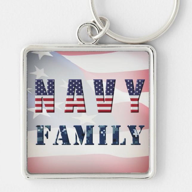 Navy Family  Keychain (Front)
