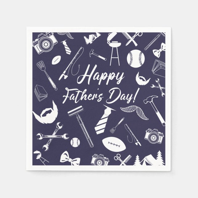 Navy Father's Day  Napkin (Front)