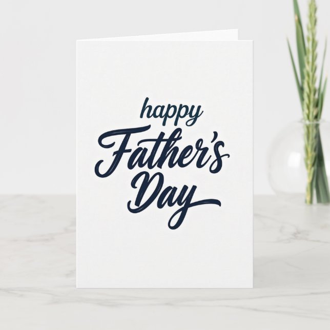 Navy Fathers Day Script Card (Front)