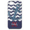 Navy Faux Glitter Anchor Chevron Personalized