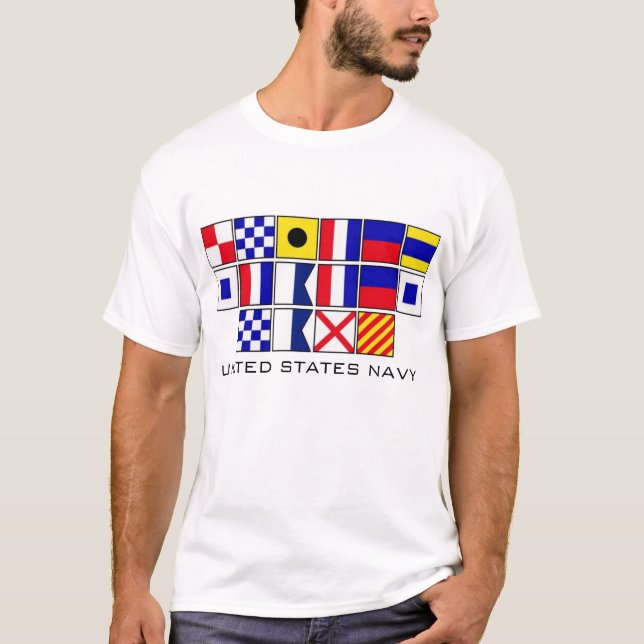 Navy Flags 2 T-Shirt (Front)