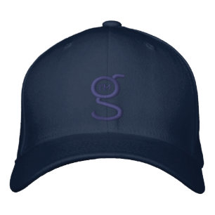 Navy FlexFit Cap w Blue Logo Embroidered