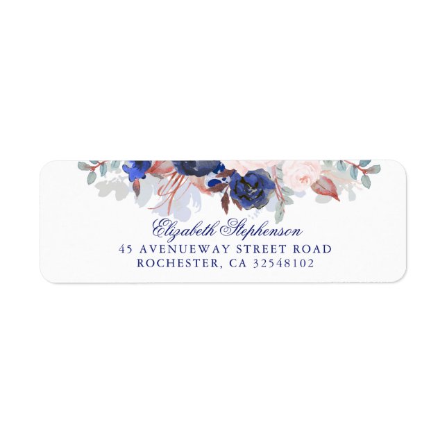 Navy Floral Boho Chic Wedding (Front)