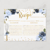 Navy Flowers Whisked away Bridal Shower Recipe