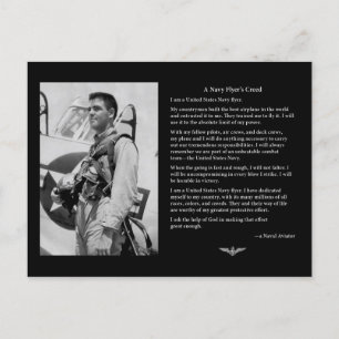 Navy Flyer's Creed Card