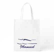 Navy Font Grocery BAG