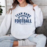 Navy Football Mom Team Name Number Ash