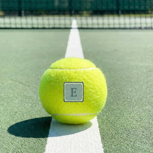 Navy Geometric Chevron Monogram Design Tennis Balls