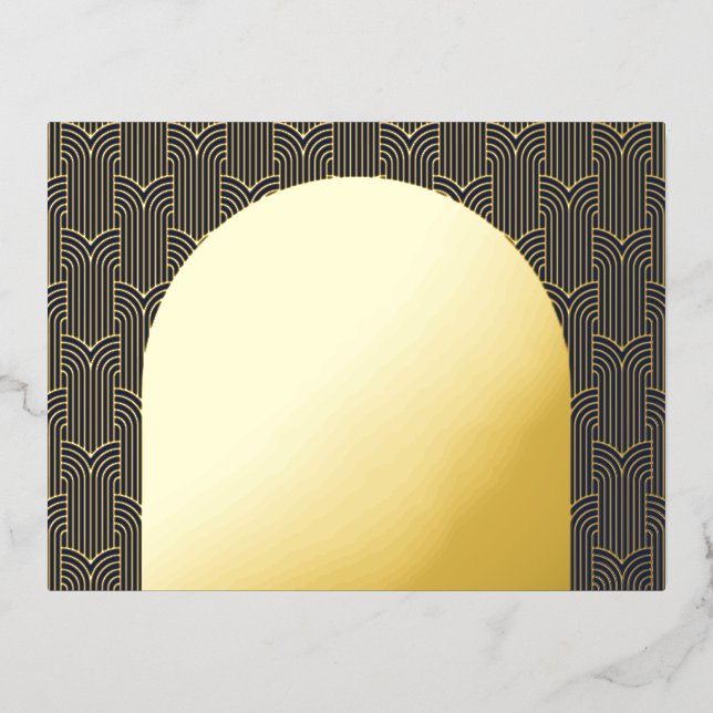 Navy Geometric Detail Enclosure Card (Front)
