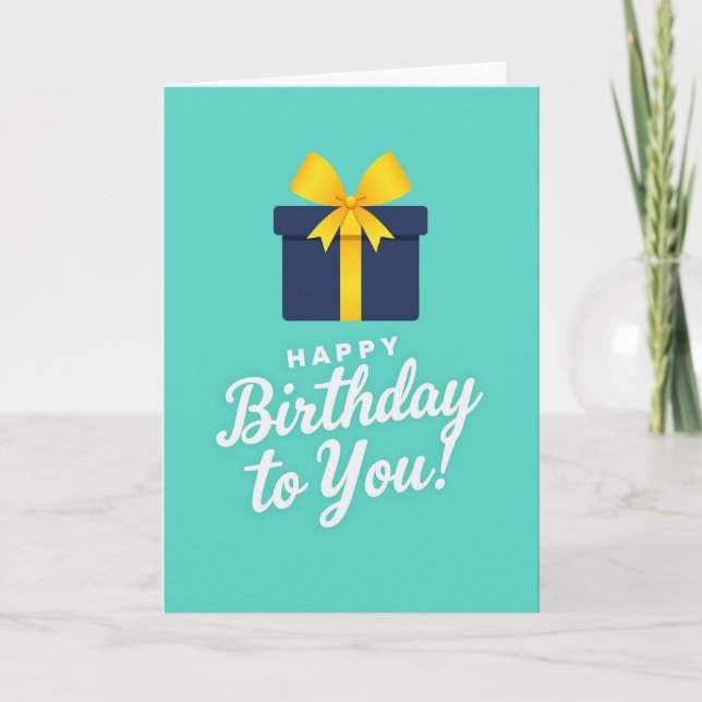 Navy Gift Birthday Card (Front)