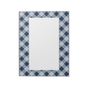 Navy Gingham Notepad