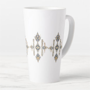 Navy & Gold Abstract Symmetry Design COFFEE MUG